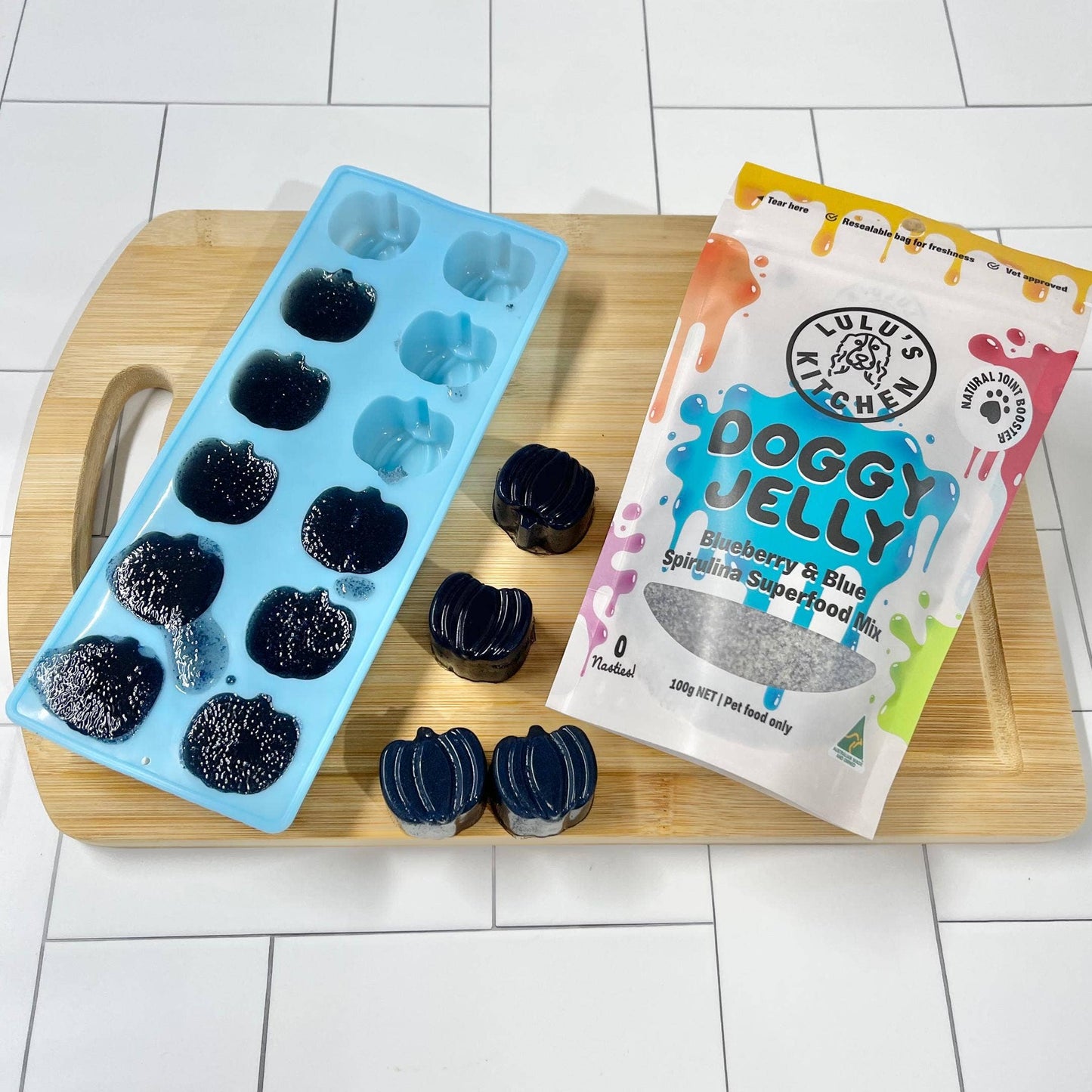 Gelée de superaliments aux bleuets et à la spiruline bleue